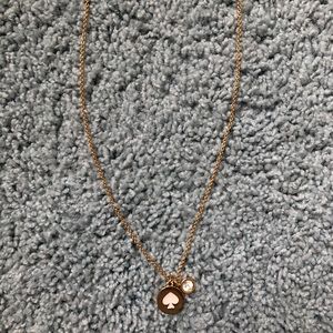 Kate Spade Pink and Gold Charm Necklace